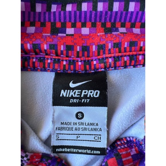 Nike Pro Dri Fit Running 1/4 Zip Running Top Pink Purple Size S - Picture 4 of 7